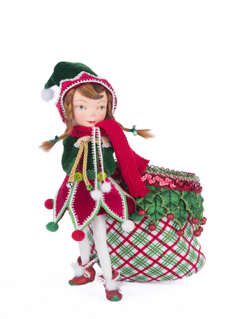 Winter Snowdrop Elf With Bag
