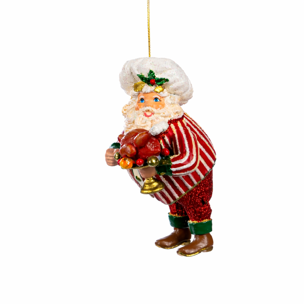 Festive Goodwill Santa Chef Christmas Tree Ornament