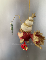 Goodwill Mrs Claus Mistletoe Kissing Fish 