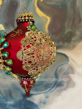 Mark Roberts Limited Edition Glass King Jewel Bauble 