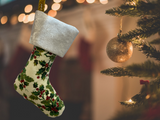 Mini holly and Ivy Christmas stocking 