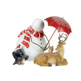 Snowman with friends ornament 