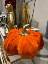 Velvet Halloween Pumpkin Display