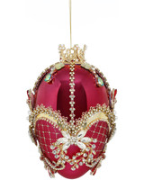 GLSS FABERGE JEWEL EGG ORN PNK/GLD 18CM