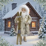 Goodwill 2026 Après-Ski Santa Doll – Gold / Champagne / White – 66cm