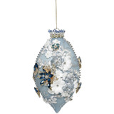 KINGS JEWEL FINIAL ORN BLU 20CM