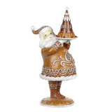 GLT GINGERBR.SANTA W/CAKE TT BRWN/WH 43CM