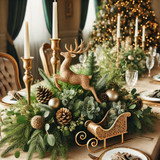 Luxurious Christmas, Decor Greens, Golds, and a Touch of Magic 