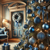 Elegance In Blue, Transform Your Christmas With Regal Blue Decor 