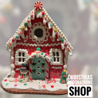 Gingerbread candy house, LED display 