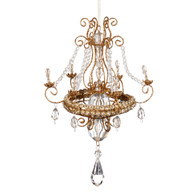 WIRE JEWEL CHANDELIER ORN