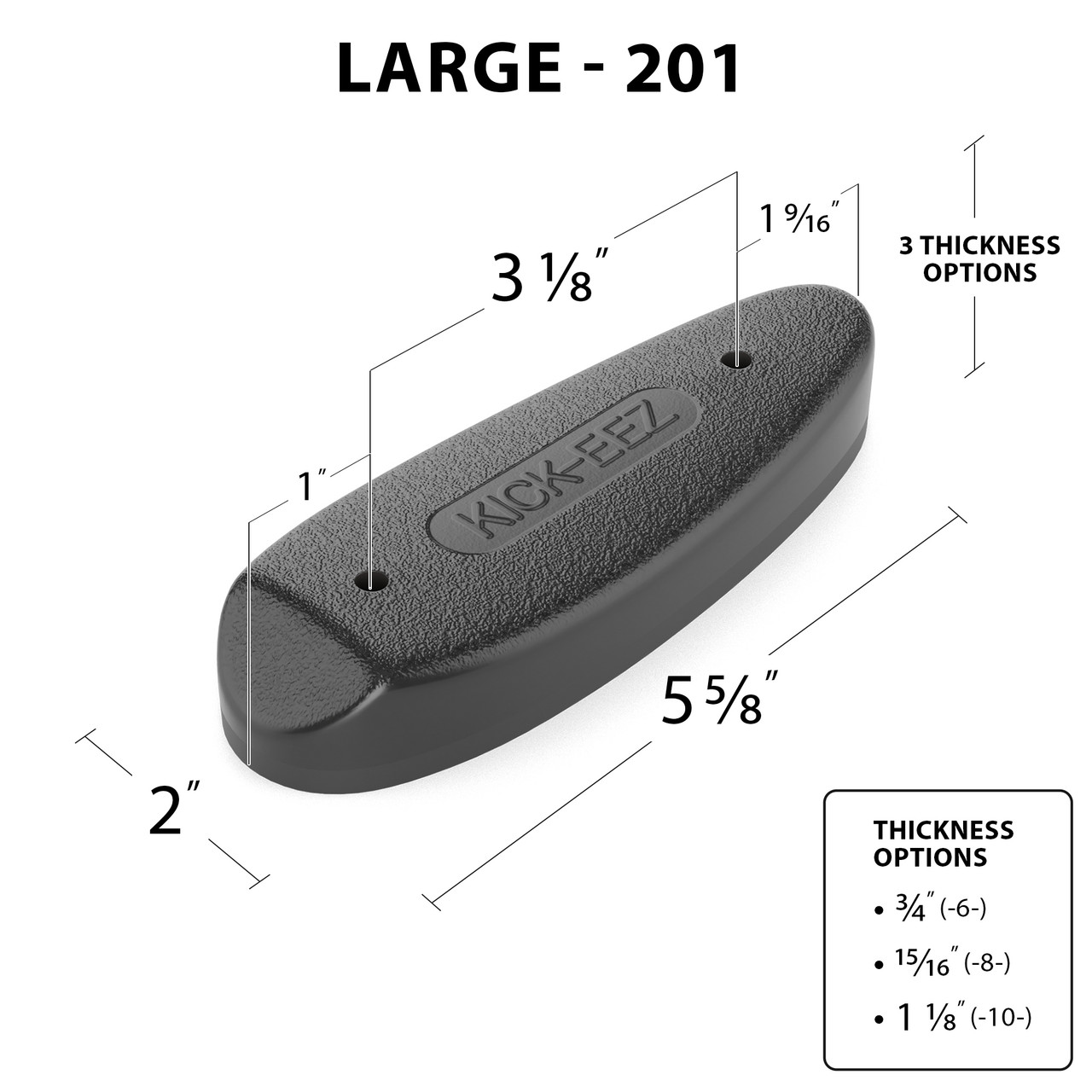 Kick-Eez Dual Action 201-10 Recoil Pad – Superb Sporting Clay Recoil Pad, Large 2" x 5 5/8" x 1 1/8" 4 Kick-Eez Dual Action 201-10 Recoil Pad – Superb Sporting Clay Recoil Pad, Large 2" x 5 5/8" x 1 1/8" - Image 4