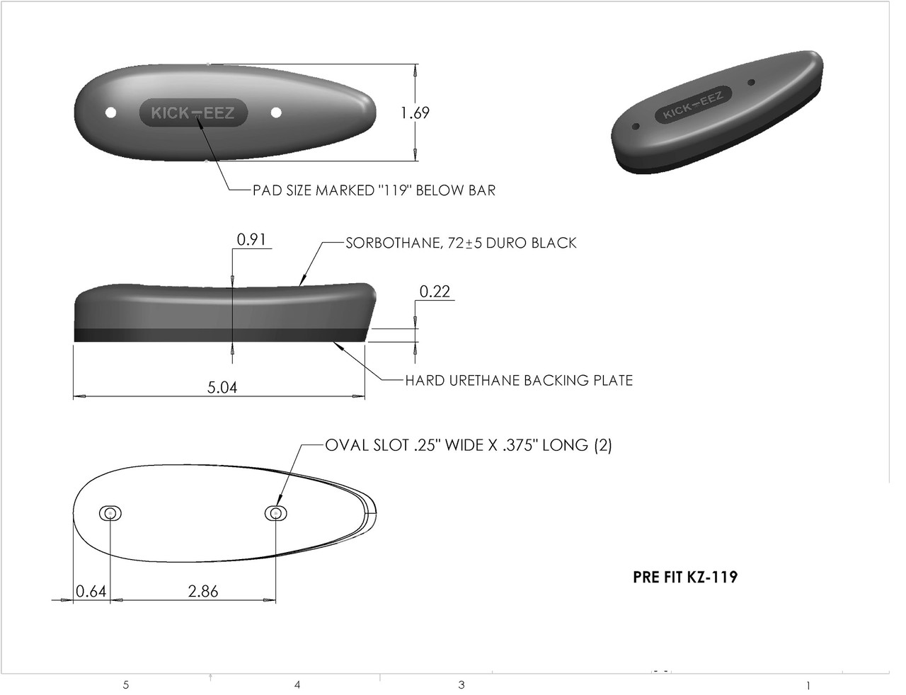 こじこじページ KICK-EEZ PRE-FIT KZ-119 Recoil Pad