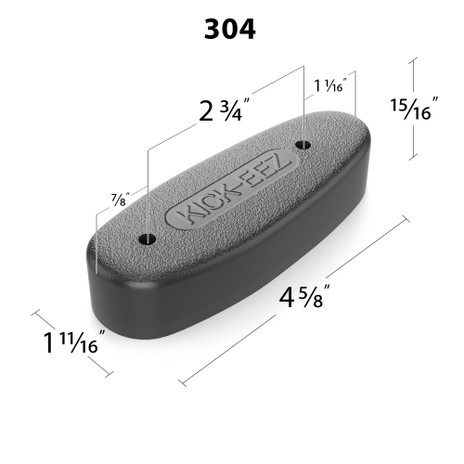 KICK-EEZ Modified Trap Recoil Pad – Grind-to-Fit With Sorbothane For Shotguns & Rifles