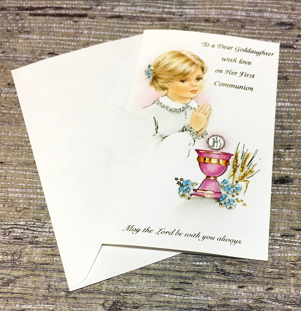 SUR VOTRE PREMIÈRE Communion Accueil Carte Taille 11.4cm X 17.1cm