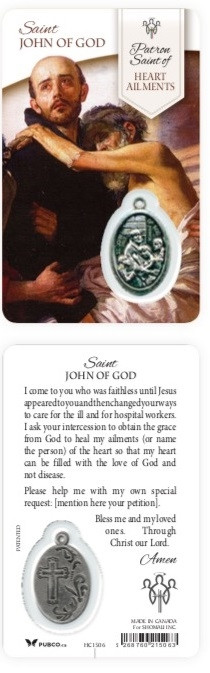 Healing Saints: Saint John of God Holy Card