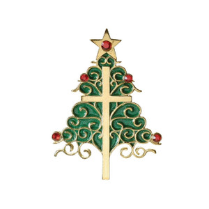 Inspirational Christmas Tree And Cross Ornament 38575 Inspirational Christmas Tree And Cross Ornament 38575