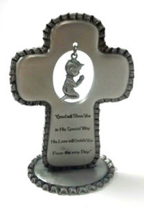 3" Baby Boy Cross with Dangle Charm JC-2214-E 2 3" Baby Boy Cross with Dangle Charm JC-2214-E 2