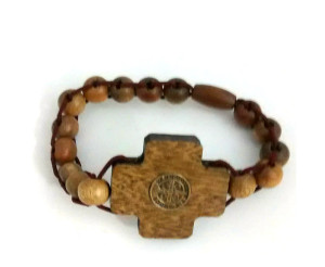 Saint Benedict Wood Bead Bracelet Saint Benedict Wood Bead Bracelet