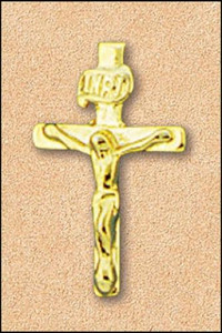 Gold Crucifix Lapel Pin Gold Crucifix Lapel Pin