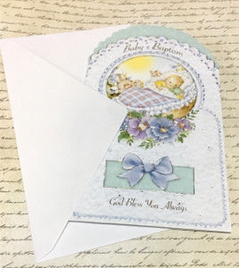 Baby's Baptism God Bless You Always Greeting Card 11-3087