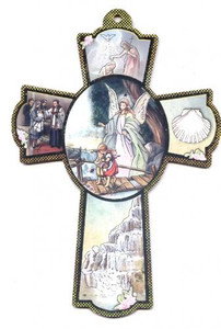 8" Guardian Angel Wood Baptism Cross 8" Guardian Angel Wood Baptism Cross