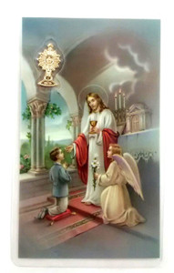 Boy First Communion Holy Card with Medal Boy First Communion Holy Card with Medal
