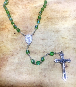 August Peridot Birthstone Crystal Bead Rosary August Peridot Birthstone Crystal Bead Rosary