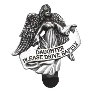 Daughter Please Drive Safely Solid Pewter Visor Clip Daughter Please Drive Safely Solid Pewter Visor Clip