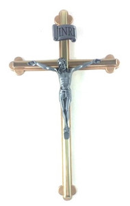 Gold Crucifix with Pewter Corpus GS46028 Gold Crucifix with Pewter Corpus GS46028