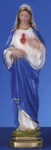 12" Italian Plaster Catholic Statue -- The Immaculate Heart 12" Italian Plaster Catholic Statue -- The Immaculate Heart