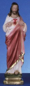 The Sacred Heart - 12" Italian Plaster, Catholic Saint Statue The Sacred Heart - 12" Italian Plaster, Catholic Saint Statue