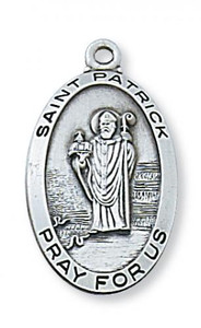 Saint Patrick, Patron of Ireland. - 2.7cm Sterling Silver Medal Saint Patrick, Patron of Ireland. - 2.7cm Sterling Silver Medal