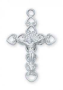 Small Ornate Sterling Silver Crucifix Small Ornate Sterling Silver Crucifix