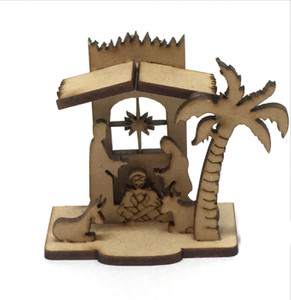 Miniature Wood Nativity Set