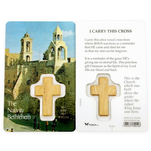 I Carry This Cross Holy Card with Medal 10-035