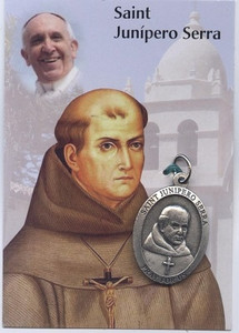 Saint Junipero Serra canonization card and medal Saint Junipero Serra canonization card and medal