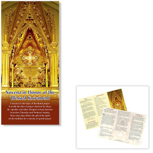 Novena in Honor of the Blessed Sacrament Novena in Honor of the Blessed Sacrament