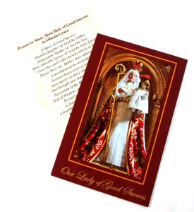 Our Lady of Good Success Red Paper Holy Card Our Lady of Good Success Red Paper Holy Card