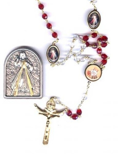 Divine Mercy Rosary and Plaque Set Divine Mercy Rosary and Plaque Set