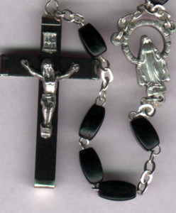 Rectangular Wood Bead Rosary Rectangular Wood Bead Rosary