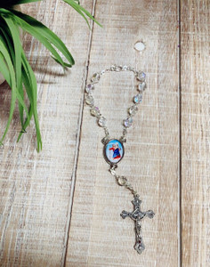 Saint Christopher Crystal Bead Auto Rosary Saint Christopher Crystal Bead Auto Rosary