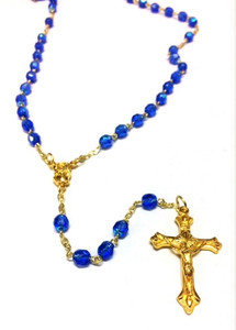 September Birthstone Bead Gold Rosary September Birthstone Bead Gold Rosary