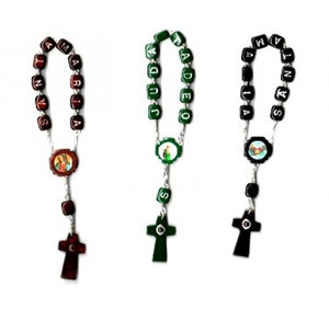 One Decade Finger Rosary With Lens Crucifix One Decade Finger Rosary With Lens Crucifix