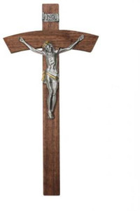 Bent Walnut Wall Crucifix Bent Walnut Wall Crucifix