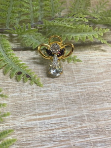 Amethyst February Birthstone Angel Pin