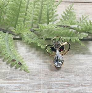 Garnet January Birthstone Angel Pin