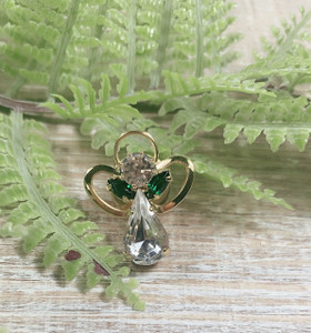 Emerald May Birthstone Angel Pin Emerald May Birthstone Angel Pin