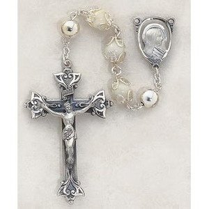 Genuine Mother Of Pearl All Capped Bead Rosary Genuine Mother Of Pearl All Capped Bead Rosary