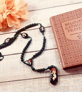 Saint Joseph Green Bead Cord Rosary Saint Joseph Green Bead Cord Rosary